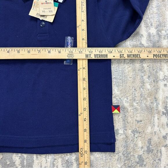 NWT 90s Vintage Gymboree Rainbow Tag Blue Long Sleeve Boys Polo Shirt size 6-7 - Picture 4 of 4